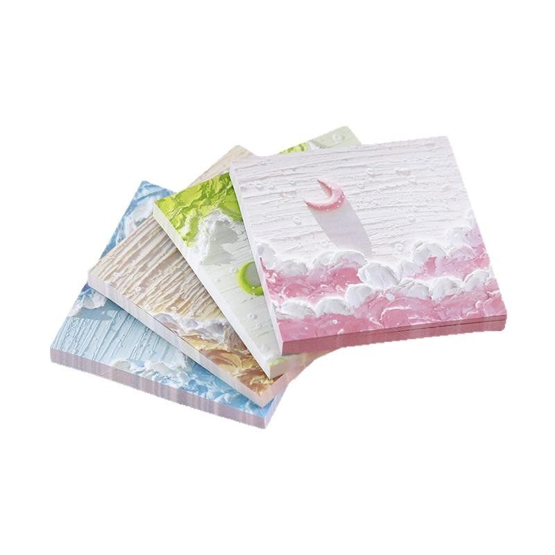 油画便利贴便签纸n次贴索引贴可爱风景留言便签本简约记事本便签,淘宝优惠券,粉丝福利购,淘宝优惠卷