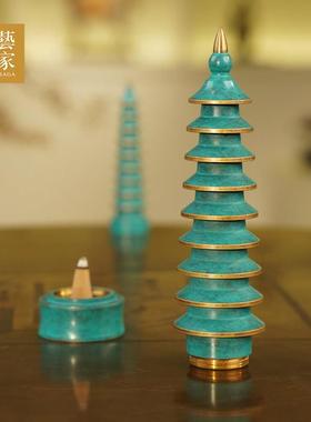 铜臻九层文昌塔办公室书房小摆件创意家居装饰工艺品中式摆设礼品