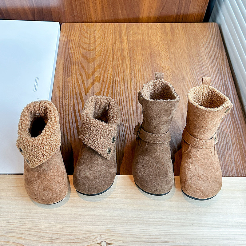 女童简约两穿短靴2025秋冬新款加绒保暖棉靴软底防滑百搭公主靴子,淘宝优惠券,粉丝福利购,淘宝优惠卷