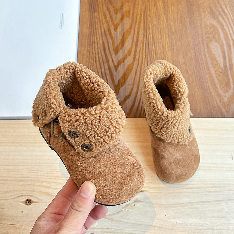 女童简约两穿短靴2025秋冬新款加绒保暖棉靴软底防滑百搭公主靴子,淘宝优惠券,粉丝福利购,淘宝优惠卷