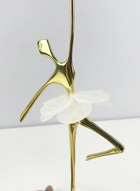 芭蕾舞蹈女孩摆件轻奢高档网红纯铜客厅H电视柜酒柜玄关样板间装