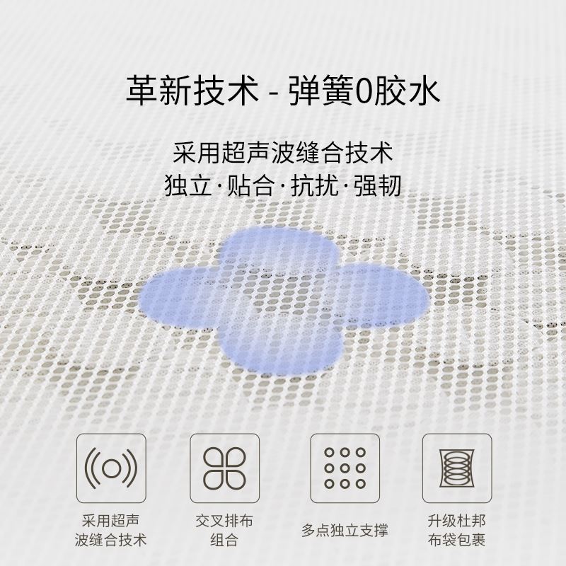 栖作床垫顽石air床垫软垫家用偏软弹簧1.8米分区加厚酒店分体定制-图3