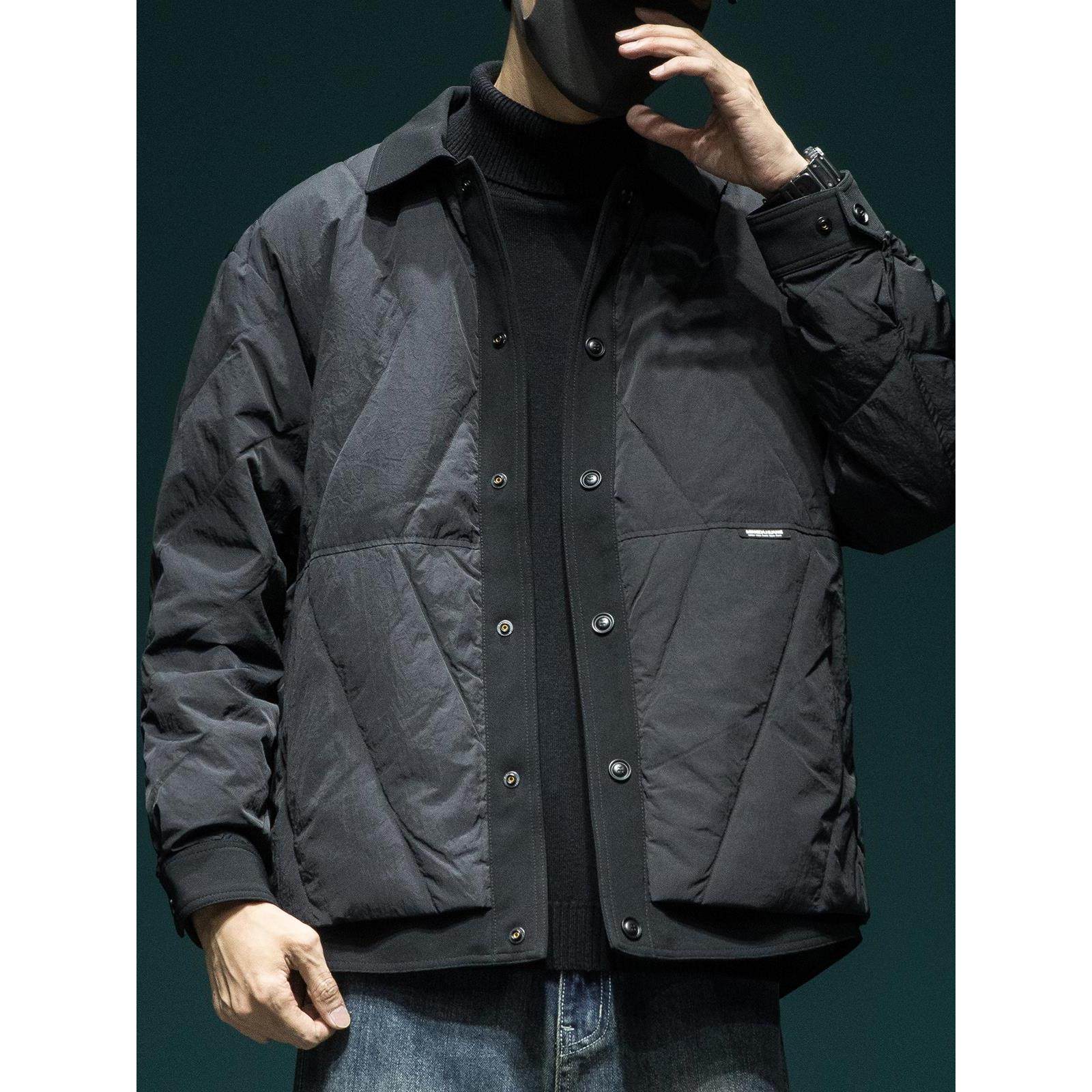 新国标90白鸭绒轻薄羽绒服男宽松大码冬季新款加厚保暖衬衫领外套,淘宝优惠券,粉丝福利购,淘宝优惠卷