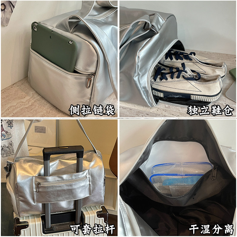 Wet and dry separate swimming bag lightweight crossbody fitness bag for women