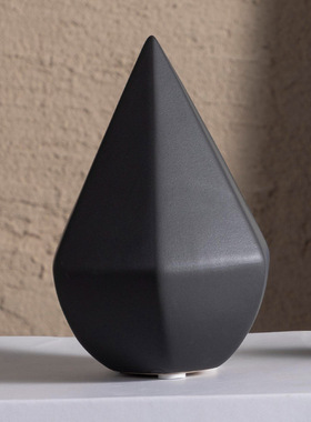 饰界现代简约北欧家居切纹钻石型水滴摆N件陶瓷工艺品家居装饰