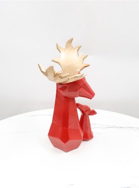 鹿北欧家居室内摆设创q意玄关酒柜书房客厅小摆件婚庆节日礼物