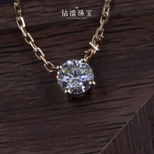 钻禧珠宝18K金六抓钻石项链四抓钻石项链鼻屎钻锁骨链石原里美 - 图3