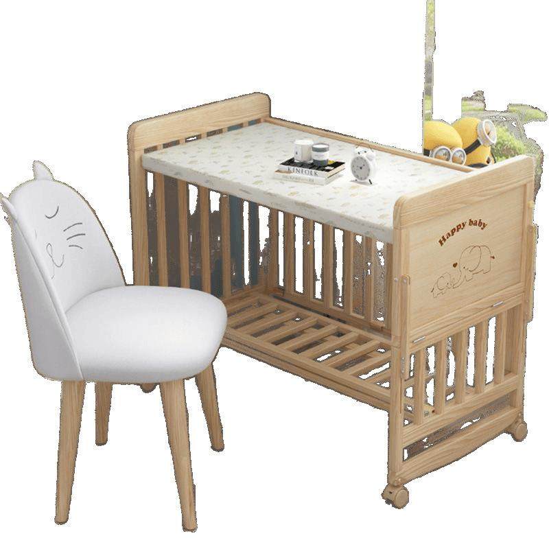 多功能实木婴儿床摇篮床儿童床可变书桌宝宝床可移动bb床,淘宝优惠券,粉丝福利购,淘宝优惠卷