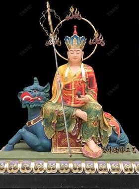 寺庙供奉谛听地藏王菩萨神像闵公道明护法树脂玻璃钢佛像雕塑摆件