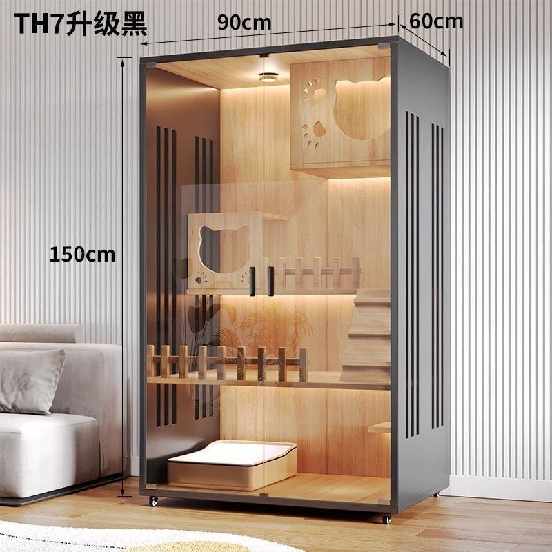 猫别墅猫笼子家用室内猫猫t屋超大自由空间猫咪房子实木猫窝舍猫,淘宝优惠券,粉丝福利购,淘宝优惠卷