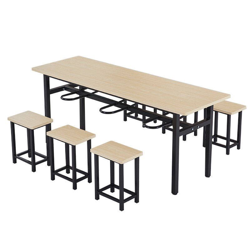 奕多美食堂d餐桌椅一桌四凳方管防火板长方形饭桌学校工厂餐桌YDM,淘宝优惠券,粉丝福利购,淘宝优惠卷