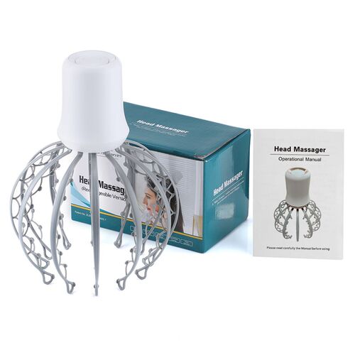 供品多爪电动按i摩器头部头皮揉捏按摩器八爪鱼电动头部按摩爪 - 图3