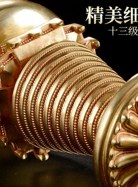 嘠当塔铜全鎏金佛塔菩提塔室内家用小G佛堂桌面装饰摆件7寸10寸