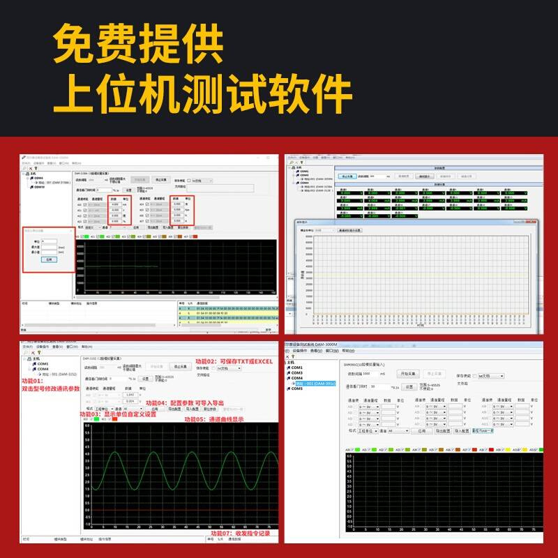 阿尔泰模拟量采集模块4-20mA转485modbus隔离电压电流输入3158A - 图0