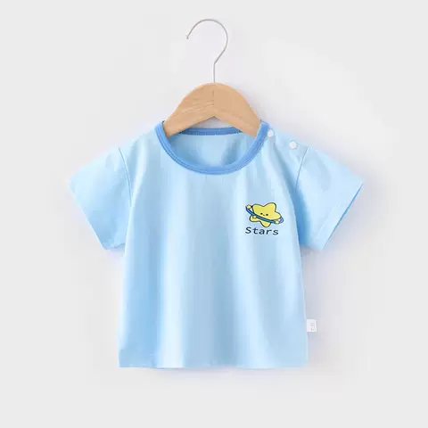 木木屋宝宝短袖T恤夏季薄款衣服婴儿圆领夏装女童男童半袖上衣装 图片 5