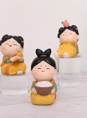 西安文创可爱唐仕女摆件创意礼品