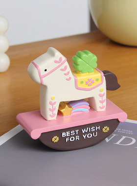 马年吉祥物公仔摆件马上有钱装饰