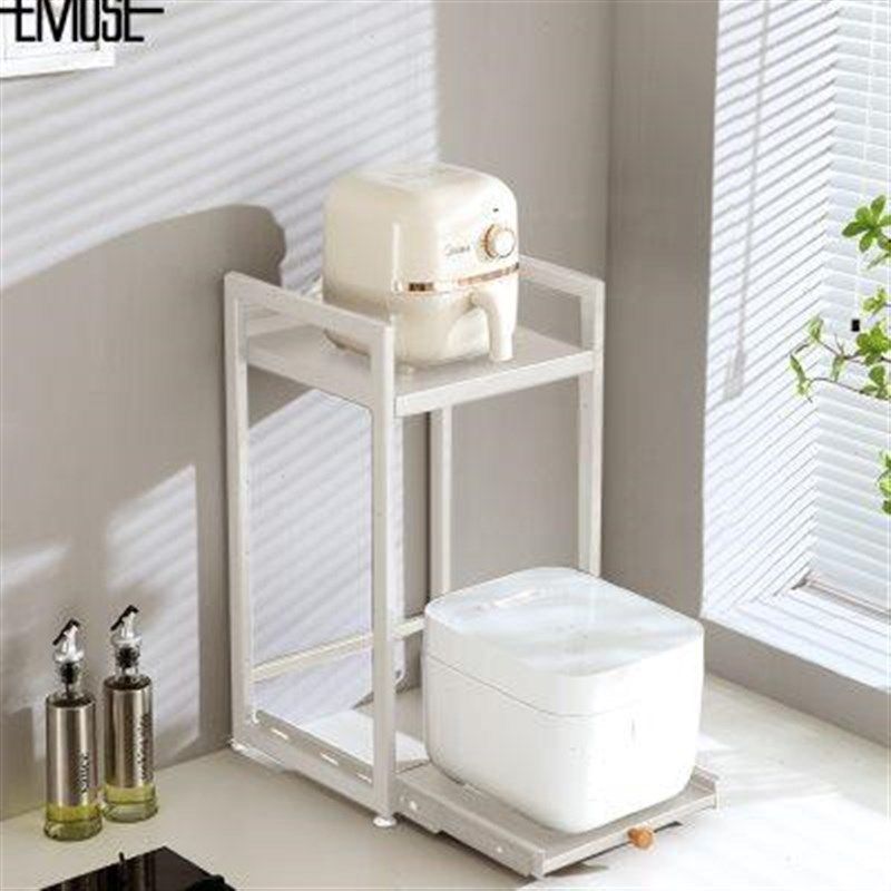 厨房台面置物架电饭锅一体式抽拉收纳架家用烤箱微U波炉放置锅架,淘宝优惠券,粉丝福利购,淘宝优惠卷