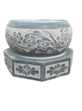 柱顶石户外公园石m柱石柱礅园林古建青石石雕柱础石空心庭院墩