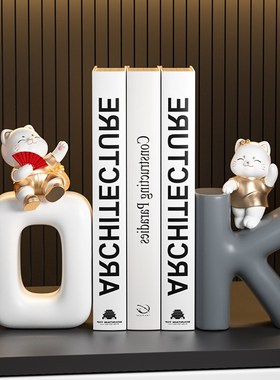 创意书挡摆件客厅酒柜彷真书高级感玄G关桌面电视柜轻奢书立装饰