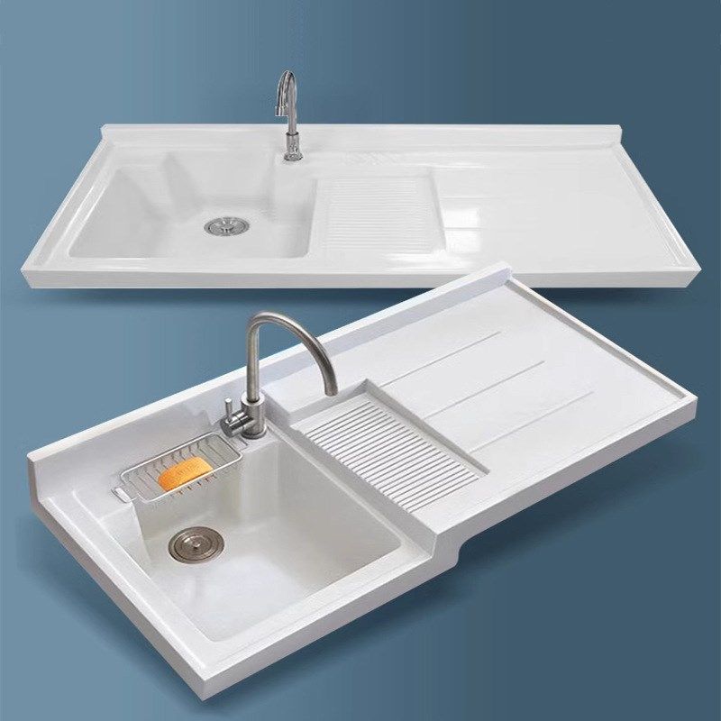 洗衣池盆c阳台洗手盆带搓板高低盆石英石切角盆洗衣柜一体台盆,淘宝优惠券,粉丝福利购,淘宝优惠卷