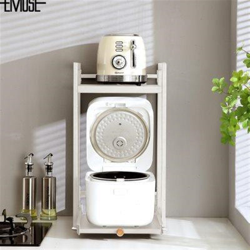 厨房台面置物架电饭锅一体式抽拉收纳架家用烤箱微U波炉放置锅架,淘宝优惠券,粉丝福利购,淘宝优惠卷