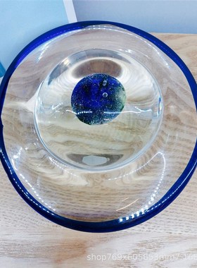创意纯手工星球玻璃摆件北欧现代简E约轻奢桌面客厅装饰工艺品摆