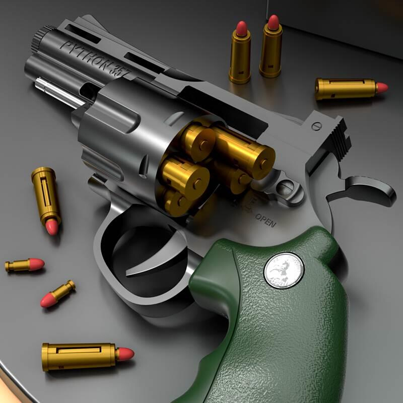ZP5连发左轮软弹玩具枪357手抢儿童男孩金属仿真合金成人模型手枪-图3