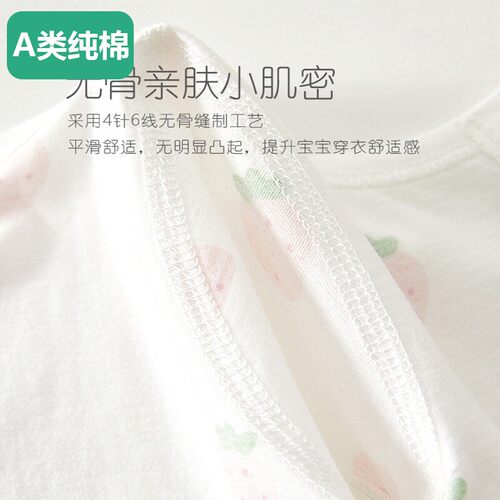 全棉2件 新生儿衣服夏季薄婴儿连体衣宝宝短袖外出服纯棉婴儿爬服 - 图2