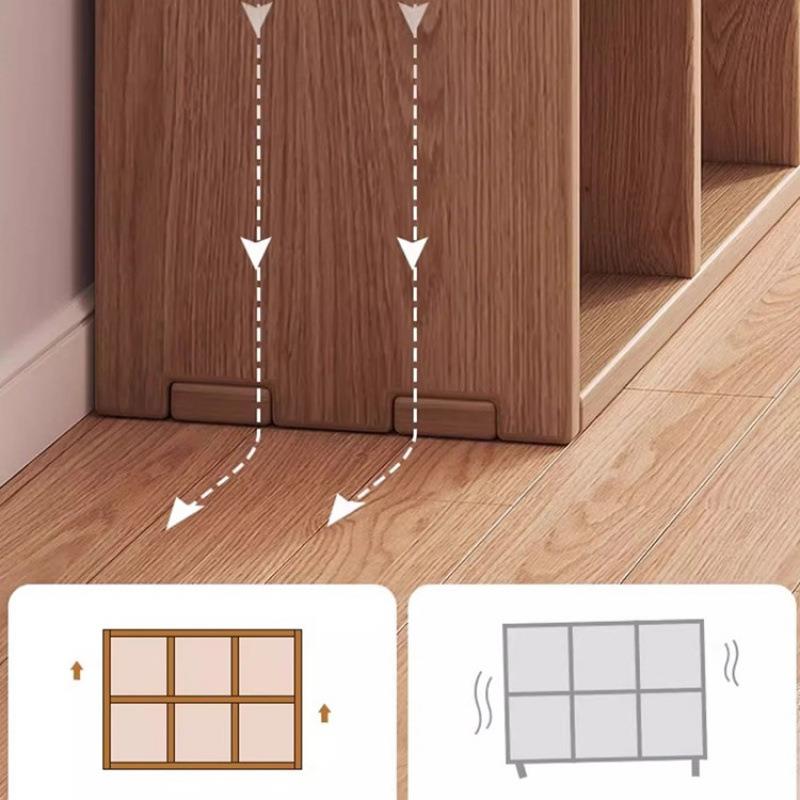实木书架置物架靠墙落地组合格子柜客厅幼儿园家用储物收纳矮书柜 - 图0