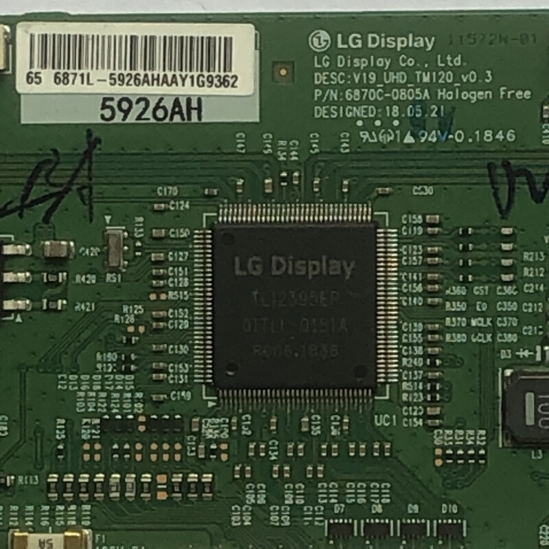 全新LG原装 6870C-0805A 逻辑板 V19 HUD TM120_v0.3 - 图1