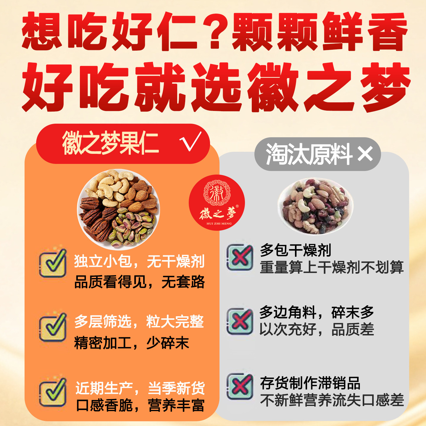 徽之梦果仁搭档混合纯每日坚果独立小包装干果每日一包大罐装零食,淘宝优惠券,粉丝福利购,淘宝优惠卷