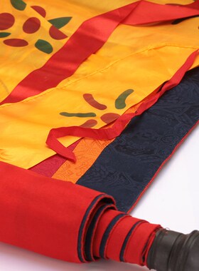 药师佛唐卡西藏手工手绘印刷绸布挂画藏传用J品室内大号125cm挂件