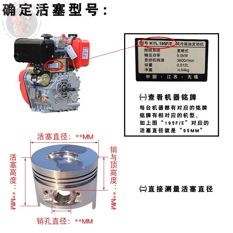 6.5kw柴油发电机配件170微耕机173F178F186FA188F192FA活塞环总成 - 图0