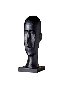 简约抽象后现代创l意北欧黑白色人脸雕塑摆件家居家具客厅软装饰