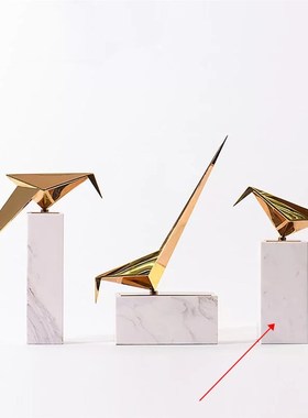 样板间大理石摆件酒店中式小鸟软装客G厅玄关书柜北欧现代家居饰