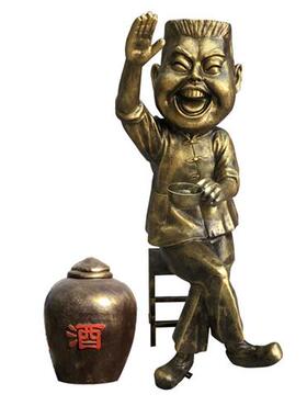 迎宾玻璃钢人物雕塑招财开业送礼装饰小儿掌柜人物落地大摆件户外