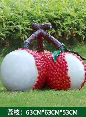 户外水果蔬菜雕塑生态农庄辣椒玉米茄子草莓模型仿真摆件玻璃钢