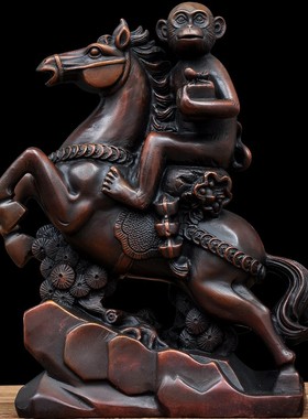 马上封侯摆件猴子工艺品马摆设家居客厅电视柜办T公桌办公室装饰