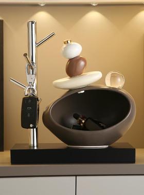 石来运转入户玄关钥匙收纳摆件家居客厅酒柜电视柜装饰品乔迁礼品