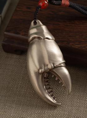 手里有钱手把件男士随身把玩青铜螃蟹钳子办公室解压创意礼物送人