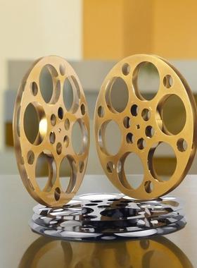 怀旧金属16毫米16mm电影胶片夹胶片片轮片盘直径31.5cm家装摆件