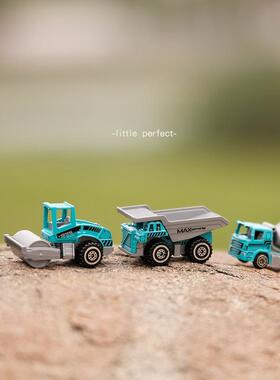 超画算迷你合金工程车套装3岁男孩玩具户外便携挖土机搅一件起批