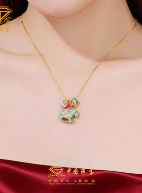 中国珠宝925银木马项链女