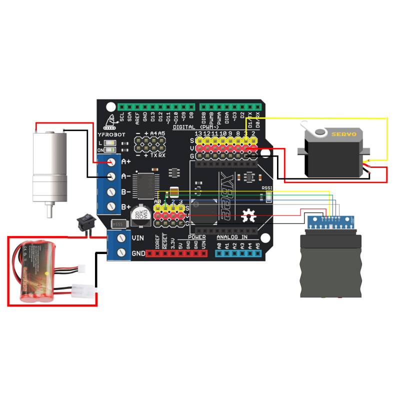 PMR3多功能驱动板  uno扩展板 双路电机控制 宽电压输入 TB6612 - 图2