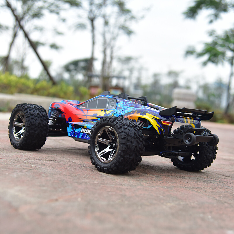 TRAXXAS Rustler 4X4 VXL 1:10遥控竞速卡大脚车四驱防水 67076-4 - 图2