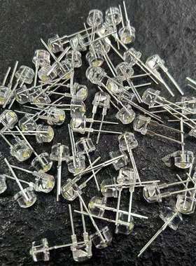 8MM草帽灯珠红黄蓝翠绿白光0.25W0.5W0.75W中功率大支架LED灯珠