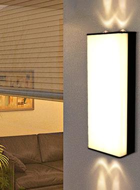 中山户外灯具市电防水壁灯别墅大门柱灯上下发光室外长条壁灯