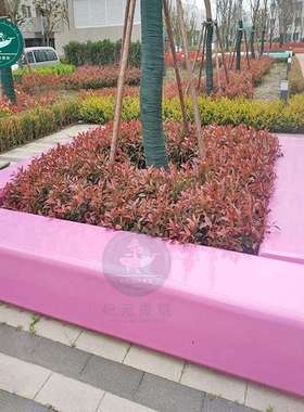 户外园林玻璃钢几何坐凳商业广场早教小区绿植树池办公创意休闲椅