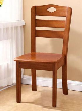 全实木椅子靠背椅餐椅出租屋家用桌椅凳子休闲饭店餐厅餐实木桌椅